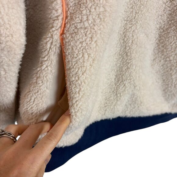 Athlete Girl So Snug Sherpa Cream 1/2 Zip Fleece Pullover Sweater Girls XXL - Picture 5 of 7